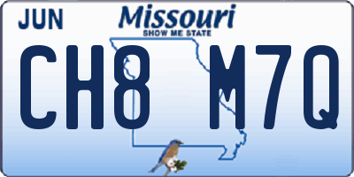 MO license plate CH8M7Q