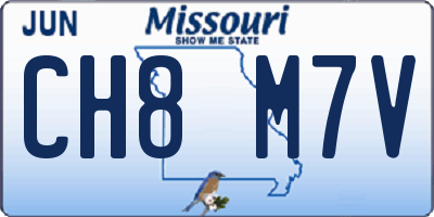 MO license plate CH8M7V
