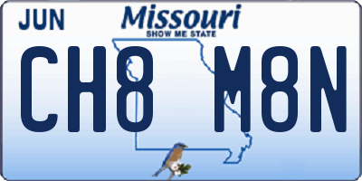 MO license plate CH8M8N