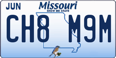 MO license plate CH8M9M