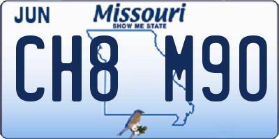 MO license plate CH8M9O