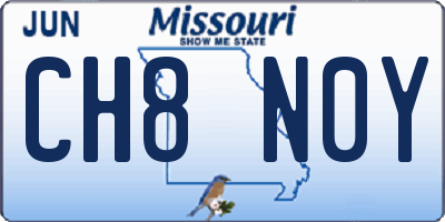 MO license plate CH8N0Y