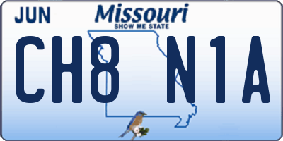 MO license plate CH8N1A