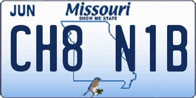 MO license plate CH8N1B