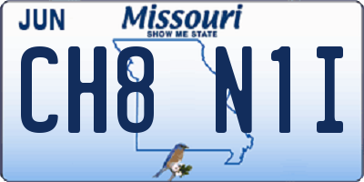 MO license plate CH8N1I