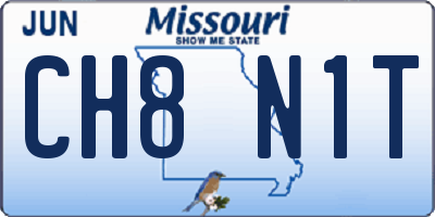 MO license plate CH8N1T