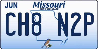 MO license plate CH8N2P