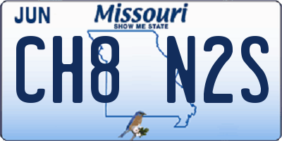 MO license plate CH8N2S