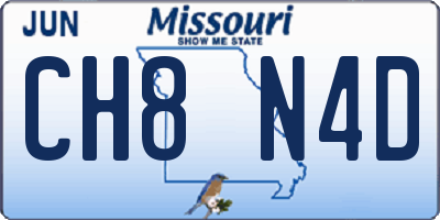 MO license plate CH8N4D