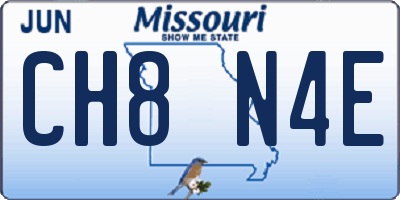 MO license plate CH8N4E
