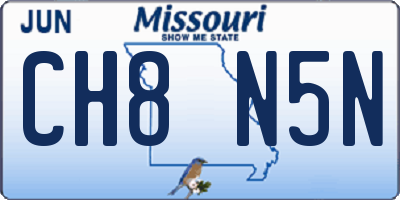 MO license plate CH8N5N