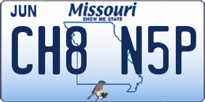 MO license plate CH8N5P