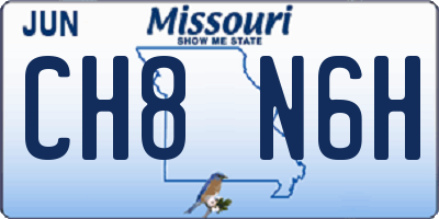 MO license plate CH8N6H