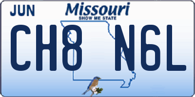 MO license plate CH8N6L