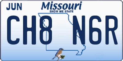 MO license plate CH8N6R