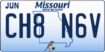 MO license plate CH8N6V