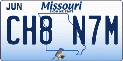 MO license plate CH8N7M