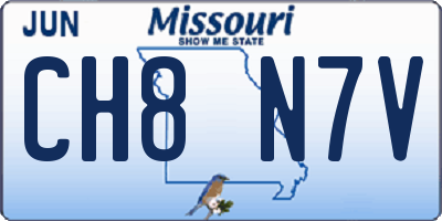MO license plate CH8N7V