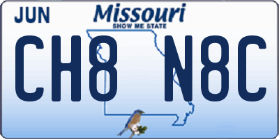 MO license plate CH8N8C