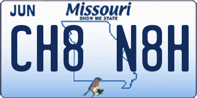 MO license plate CH8N8H