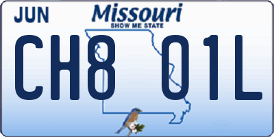 MO license plate CH8O1L