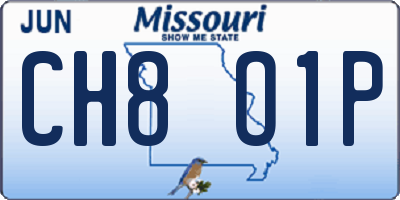 MO license plate CH8O1P