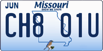 MO license plate CH8O1U