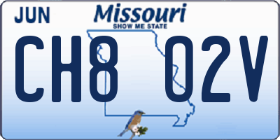 MO license plate CH8O2V