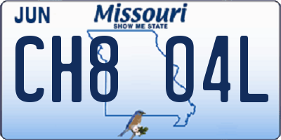 MO license plate CH8O4L