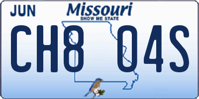 MO license plate CH8O4S