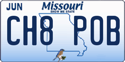 MO license plate CH8P0B