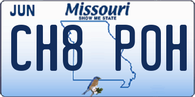 MO license plate CH8P0H