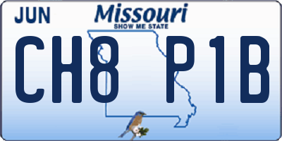 MO license plate CH8P1B