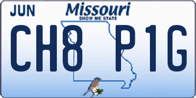 MO license plate CH8P1G