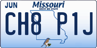 MO license plate CH8P1J