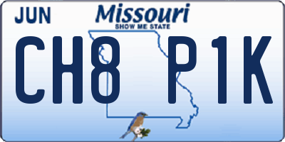 MO license plate CH8P1K