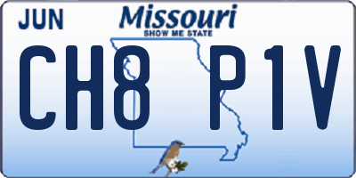 MO license plate CH8P1V