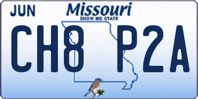 MO license plate CH8P2A