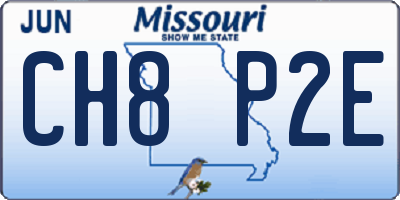 MO license plate CH8P2E