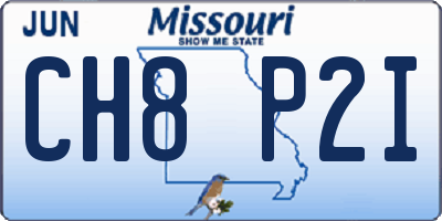 MO license plate CH8P2I