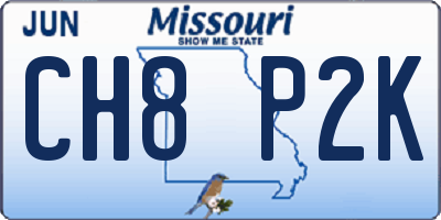 MO license plate CH8P2K