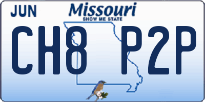 MO license plate CH8P2P