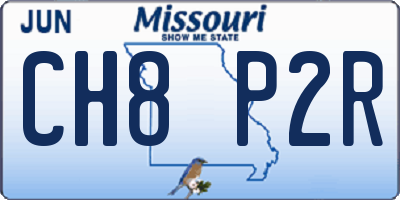 MO license plate CH8P2R