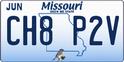 MO license plate CH8P2V