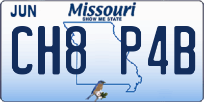 MO license plate CH8P4B