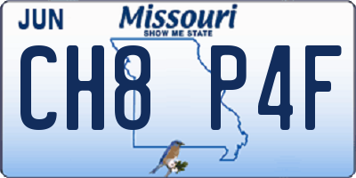 MO license plate CH8P4F