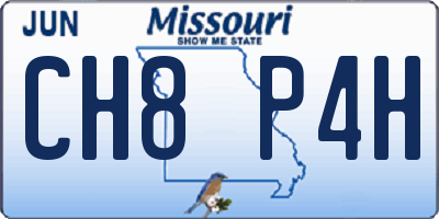 MO license plate CH8P4H