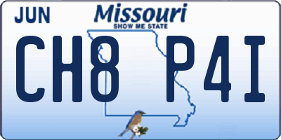 MO license plate CH8P4I