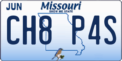 MO license plate CH8P4S