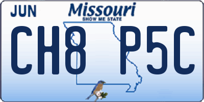 MO license plate CH8P5C